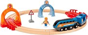 Smart Tech BRIO Деревянная железная дорога с управляющими тоннелями БРИО свет звук 33974